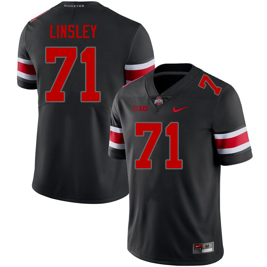 #71 Corey Linsley Ohio State Buckeyes Jerseys Football Stitched-Blackout